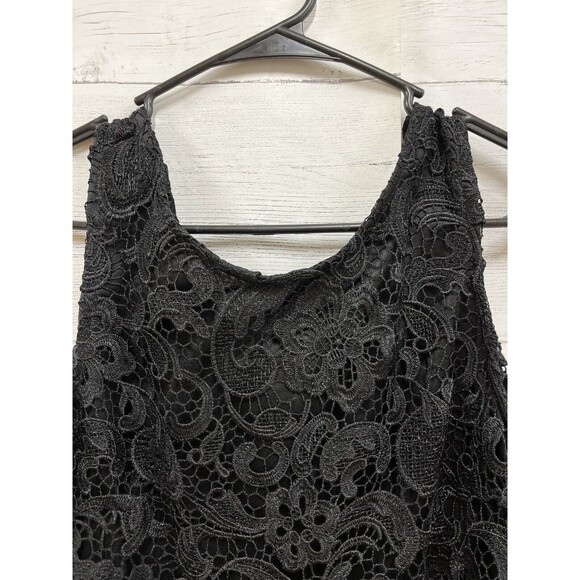 "Annabella" Black Lace Sleeveless Little Black Cocktail Dress Size Small. Formal - Picture 3 of 10